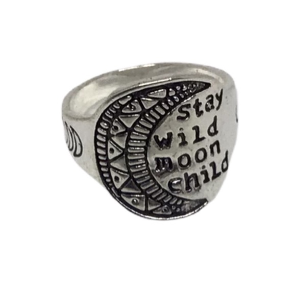 Jewelry - Stay Wild Moon Child Ring Size 9 10 Gypsy Wicca